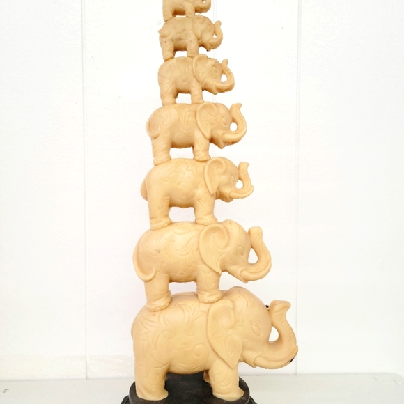 Art Unique Vintage Resin Faux Elephant Tusk Sculpture Poshmark